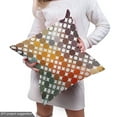 thumbnail image 5 of Ambesonne Geometric Fabric by the Yard Upholstery, Circles Stars Ornament, 5 Yards, Pale Brown and Army Green, 5 of 5