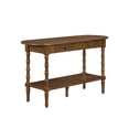 thumbnail image 4 of My Texas House Lewis Console Table in Warm Brown with Oval Top and Storage Drawers, 4 of 12