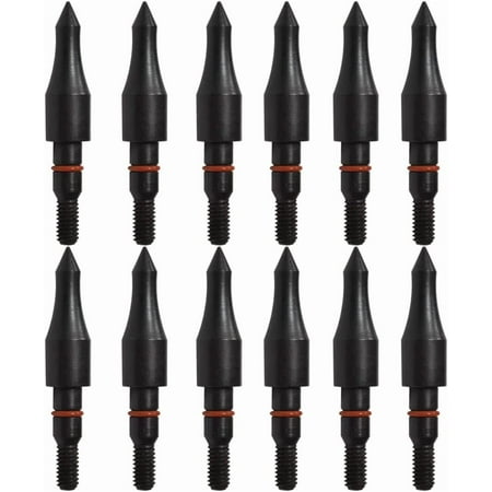 Field Points arrowheads 100/125/150/200/300 Grains Archery Field Points Steel Screw in Archery Field Tips and Broadheads (1 Dozen 12 PCS)