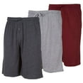 thumbnail image 2 of DARESAY Mens Soft Knit Shorts With Adjustable Drawcord And Pockets (Pack Of 3), 2 of 5