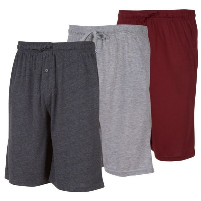 Daresay Mens Sleep Shorts, Mens Knit Short with Pockets and Adjustable