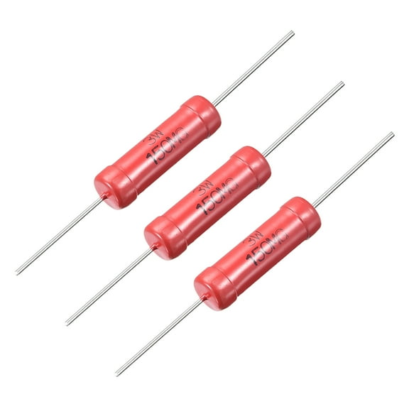 3W Power Rating 150M Ohm High Voltage Glass Glaze Film Resistors 3 Pcs