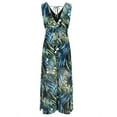 thumbnail image 3 of GORHGORH Vocation Bohemian Women Maxi Dress Floral Print Sleeveless Halter Sexy Backless Leisure Dress, 3 of 4