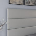 thumbnail image 5 of Boyd Sleep Piedmont Gray Faux Leather Queen Size Fully Upholstered Platform Bed Frame with Adjustable Headboard, 5 of 14