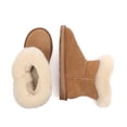 thumbnail image 3 of EVER AU Women Robin Horn Toggle button Mini Boots - Chestnut, 3 of 11