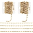 thumbnail image 5 of 2Yard Golden Brass Chain Twisted Chain Necklace Textured Oval Link Chains Cable Link Chain Jewelry Making Chains with Card Paper for DIY Necklace Bracelet Making, 5 of 6