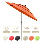 3-Tier Orange Patio Umbrella - Stay Cool in Style