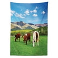 thumbnail image 3 of Ambesonne Cattle Tablecloth Rectangular Table Cover, Cow Nature Composition, 60"x90", Multicolor, 3 of 4