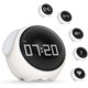 thumbnail image 1 of Despertador infantil, visualización automática de hora y temperatura, recargable por USB, despertador con función de luz nocturna y función de repetición para niños (blanco) Sincero Electrónica, 1 of 5