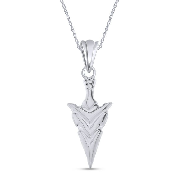 AFFY Spear Point Arrowhead Pendant Necklace In 14K Gold Plated 925 Sterling Silver 18" Chain