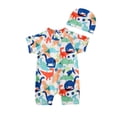 thumbnail image 1 of Dewadbow 2Pcs Toddler Kids Baby Boy Girl Dinosaur Swimsuit Beachwer, 1 of 6