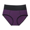 thumbnail image 1 of HUPOM No Show Panties For Women Seamless Panties For Women High Waist Casual Tie Comfort Waist Purple 3XL, 1 of 2