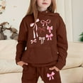 thumbnail image 2 of Toddlers Girl Outfits Long Sleeve Cute Print Casual Pullover Hoodie Sweatshirt and Jogger Sweatpants Clothing Fall Outfits for Girls 8-9 Years, 2 of 4