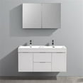 thumbnail image 4 of Fresca Valencia 48" Bathroom Vanity with Double Sinks in Glossy White, 4 of 5