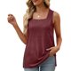 thumbnail image 2 of Camisetas Sin Mangas Chaleco básico para mujer, ajuste holgado, informal, ropa de calle, atuendo diario (rojo vino L) Cgtredaw Para estrenar, 2 of 7
