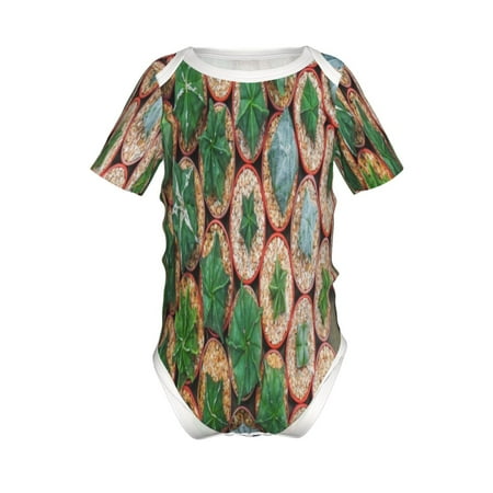 

Junzan Cactus 4 Print Short-Sleeve Baby Climbing Clothes Bodysuits for Infant One-Piece for Baby Boys & Girls Baby Clothes Baby Romper with Snap Closure-6 Months