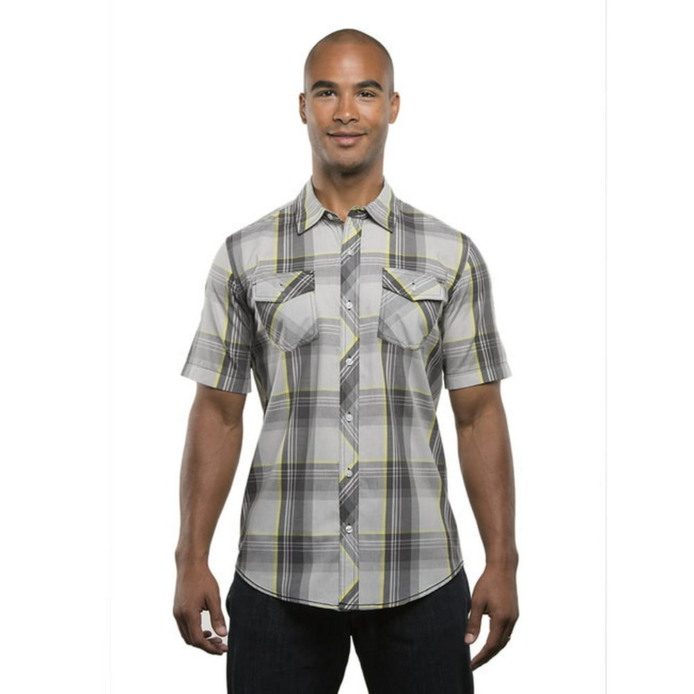 yellow and grey plaid shirt