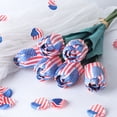 thumbnail image 6 of Artificial Tulip Bouquet, Patriotic Red White Blue Decor for Independence Day Home Party Table Mantel, Reusable Fabric Floral Arrangement for Holiday Celebration, 6 of 6