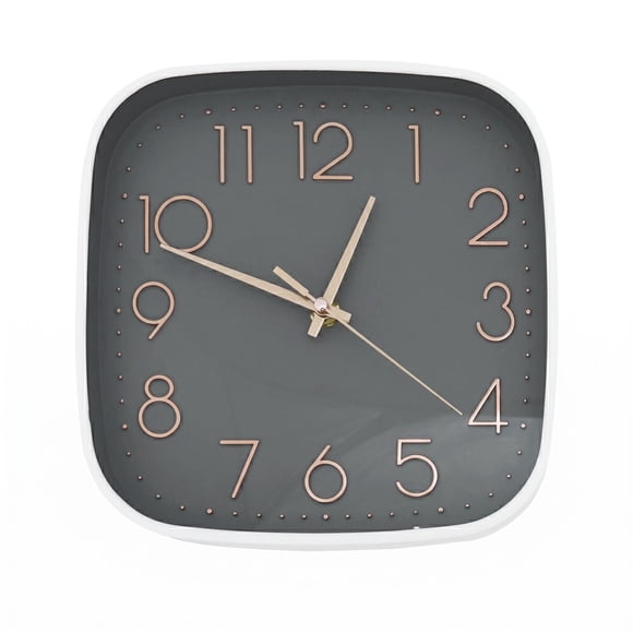Reloj de Pared Cuadrado 21 cm Vintage Colores Pastel Silencioso gris YC038469