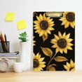 thumbnail image 2 of FORMRS Acrylic Clipboard with Low Profile Clip Standard A4 Letter Size, 12.5" x 9", Black Sunflower Pattern, 2 of 8