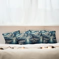 thumbnail image 4 of Ambesonne Abstract Mountains Throw Pillow Cover Pack of 4, Dreamy Night, 4 Pcs-26" x 26", Night Blue and Coconut, 4 of 5