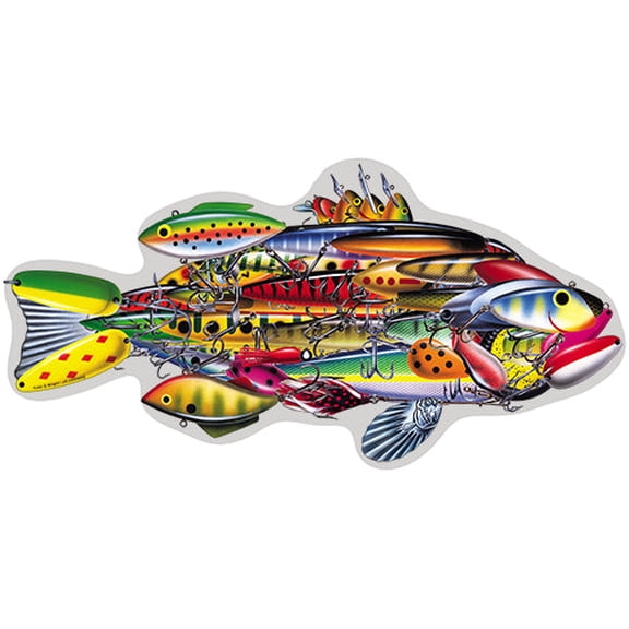 Fish Lure Novelty Sign | Indoor/Outdoor | Funny Home Décor for Garages, Living Rooms, Bedroom, Offices | SignMission personalized gift Wall Plaque Decoration