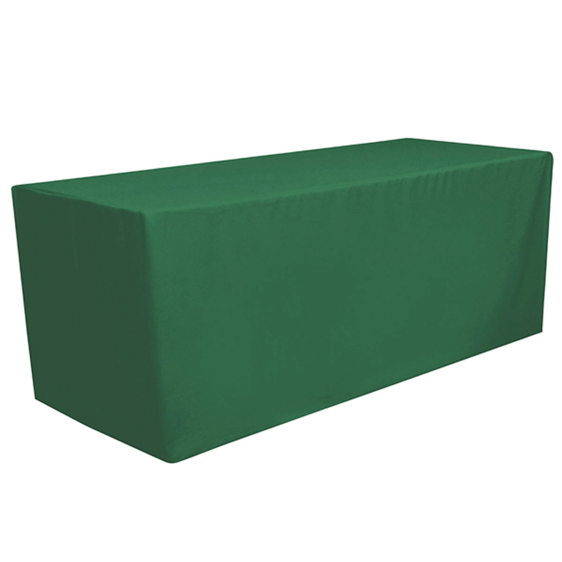 Gowinex Hunter Green 6 ft Fitted Tablecloth Rectangular Table Cover