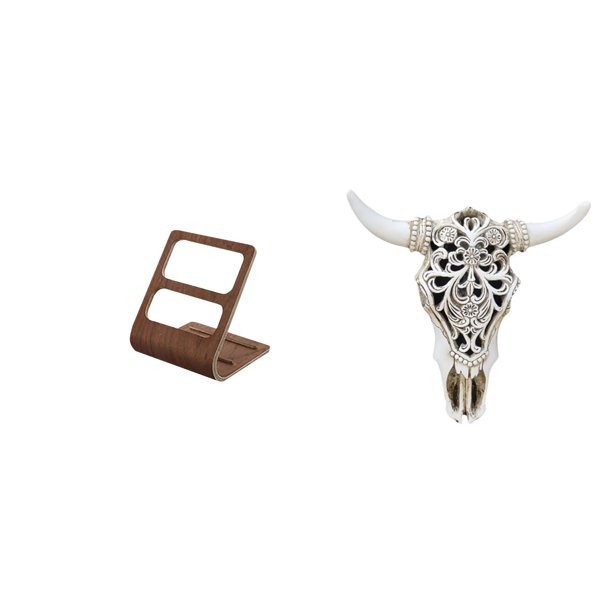 Soporte de control,Estuche de madera para guardar el mando a distancia,Organizador de control remoto,soporte para teléfono,soporte,Escultura de pared de calavera,Estatua decorativa de pared
