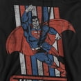 thumbnail image 2 of Superman Retro Stripes Adult Pull-Over Hoodie, Black, X-Large, 2 of 4