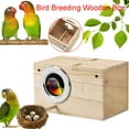 thumbnail image 2 of Parakeet Nest Box Bird House Wooden Breeding Box For Lovebirds Parrotlets Mating, Wall-Mounted Design With Large Size For Outdoor Use, Creative Structure For Bird Nesting Needs, 2 of 7