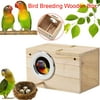 Pompotops Parakeet Ne st Box Bird House Wood Breeding Box for Lovebirds Parrotlets Mating