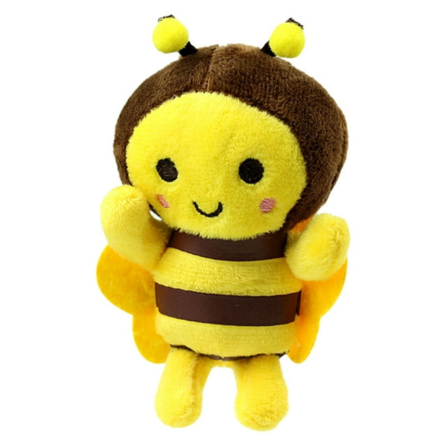 Mini abeja de peluche de juguete, adorable llavero de abejorro de peluche para decoración de habitación, regalo de cumpleaños, recuerdo de fiesta de bienvenida al bebé y accesorios lindos