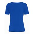 thumbnail image 2 of Women's Casual Short Sleeve Scoop Neck Summer Tops Ribbed Knit Slim Fit Tee Shirts, 2 of 5