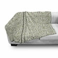 thumbnail image 2 of Botanical Soft Flannel Fleece Blanket, Colorful Leaves and Mother Nature Branches of Curved Bouquets Dots, Cozy Plush for Indoor and Outdoor Use, 50" x 60", Eggshell and Multicolor, by Ambesonne, 2 of 5