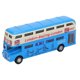 thumbnail image 2 of Autobús de juguete de doble capa para niños, escala 1:90, simulación de aleación, coche de juguete con música ligera (azul), 2 of 14