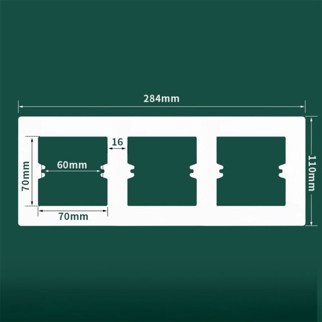 86 Type Switch Socket Wall Panel Decorative Frame Cover Wall Switch Bottom Box White Grey PC Switch Surround Plate