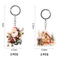 thumbnail image 5 of Christmas gift keychain pendant Cross border acrylic Santa key chain, 5 of 5