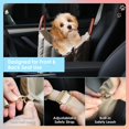 thumbnail image 5 of Asiento de coche para perros pequeños y medianos, asiento de coche portátil para perros y gatos, asiento elevador antideslizante para perros con almohadilla y correa de seguridad, 5 of 5