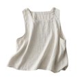 thumbnail image 2 of mfyjkho Camisetas Sin Mangas Para Mujer, Jersey De Cuello Alto Sin Mangas De Imitación De Lino Y Color Liso Para Mujer, Estilo Moderno Vestidos Maxi Para Mujer Xl, 2 of 9