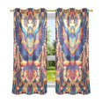 thumbnail image 6 of Yayeee Window Curtains Set of 2 for Living Room Light Filtering 63"x52", Colorful Abstract Eagle, 6 of 7