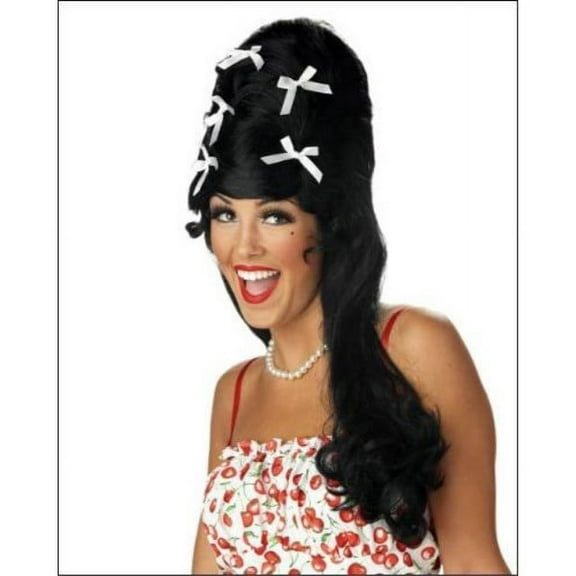 Miss Beehive Black Costume Wigs