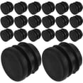 thumbnail image 2 of 100Set Round Black Plastic Plugs for Sealing Pipes Home Use, 2 of 9