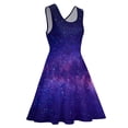 thumbnail image 4 of 2024 Dress Skate Trendy Club Night Oversize Women Spring Dresses Fashion Street Print Night Starry Purple Waist High Dress Sky Galaxy, 4 of 7