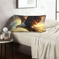 thumbnail image 6 of Lsque Golden Sky Bald Eagle Pattern Pillow Case – Soft & Cozy Throw Pillow Cover, Hypoallergenic Cushion Case for Sleeping Women with Envelope Closure-14"x20", 6 of 6