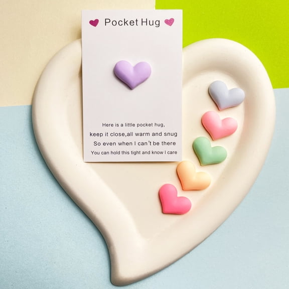 Msgweeeg Giftcard Giftcards Valentine's Day Heart-shaped Gift Crystal Heart-shaped Wholesale Jewelry with Card
