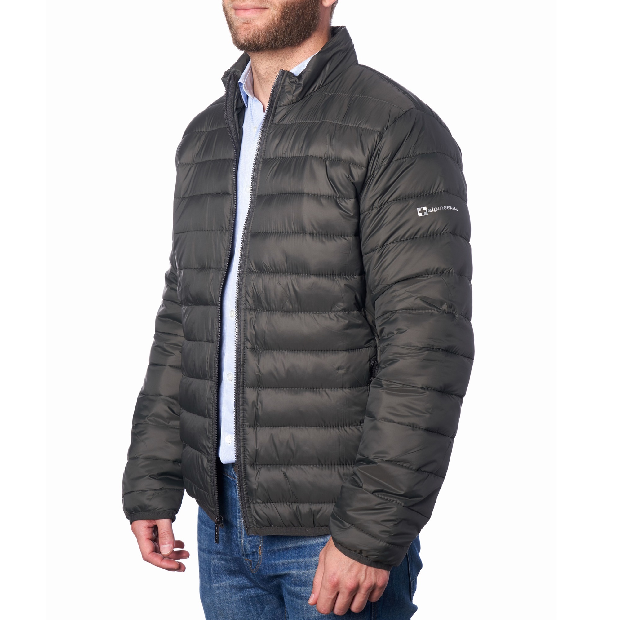 Alpine Swiss Men's Niko Puffer Jacket Down Alternative photo 6