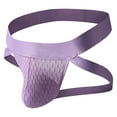 thumbnail image 4 of SELONE Men G-String Briefs Casual Breathable Underwear Loose Elastic Waistband Pouch Slim Wear Purple M, 4 of 6