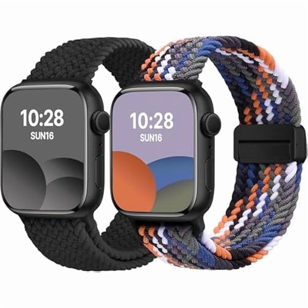 Chenchen Braided Strap Compatible with Apple Watch Straps 46mm 44mm 45mm 42mm 49mm Women Men, Soft Nylon Elastic Bands With Magnetic Clasp for iWatch SE/Ultra 3 2 1 Series 11 10 9 8 7 6 5 4 3 2 1