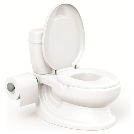 Dolu: Teaching Toddler Potty – White – Realistic Design Training Toilet For Toddlers Adjustable Height Washable Pot Flush Sound Effects Ages 18mo+