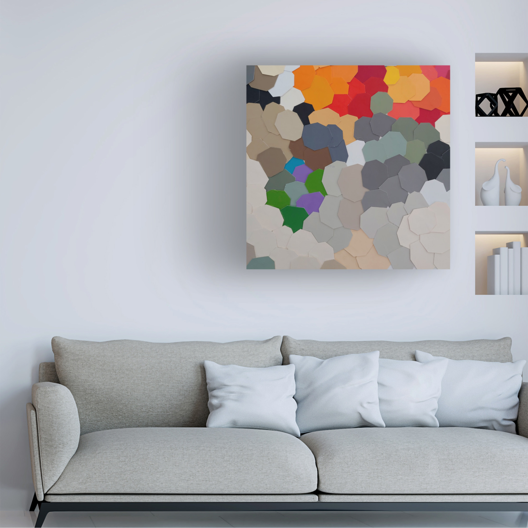 Canvas Wall Art - Coco Good 'Fruit in Bowl II' Wall Art for Living Room, Bedroom, or Office Décor by Trademark Fine Art - 18 x 18 Inches